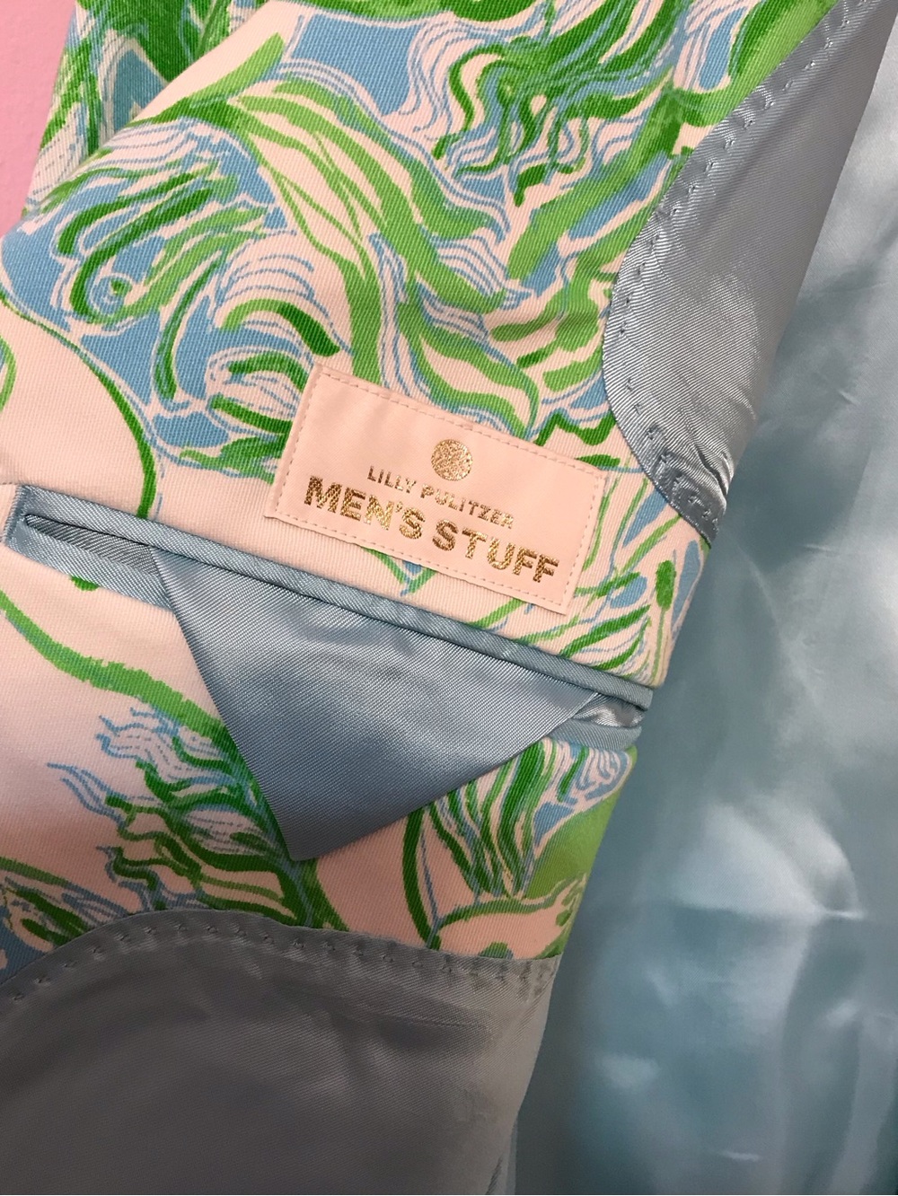 Lilly Pulitzer Men's Stuff Flagler Blazer size 42R in Capri Blue Galloping Gals - Picture 6 of 9
